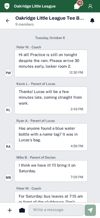 Team chat